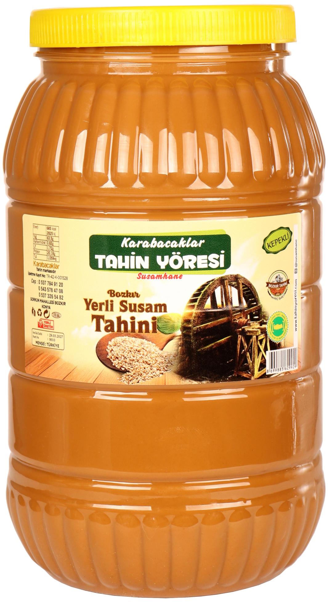 Tahin Yöresi Kepekli Bozkır Tahini Net 2900 Gr
