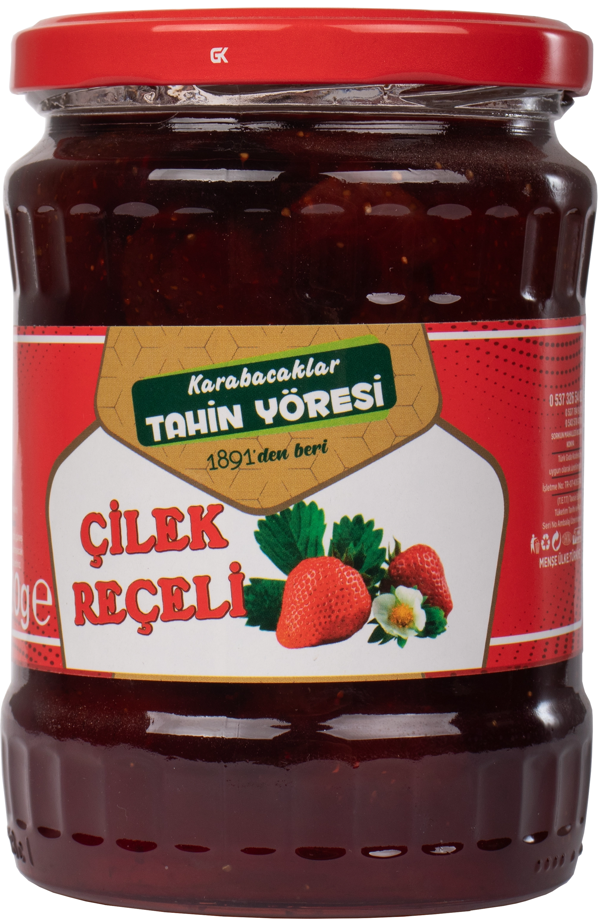 Tahin Yöresi Çilek Reçeli Net 800 Gr