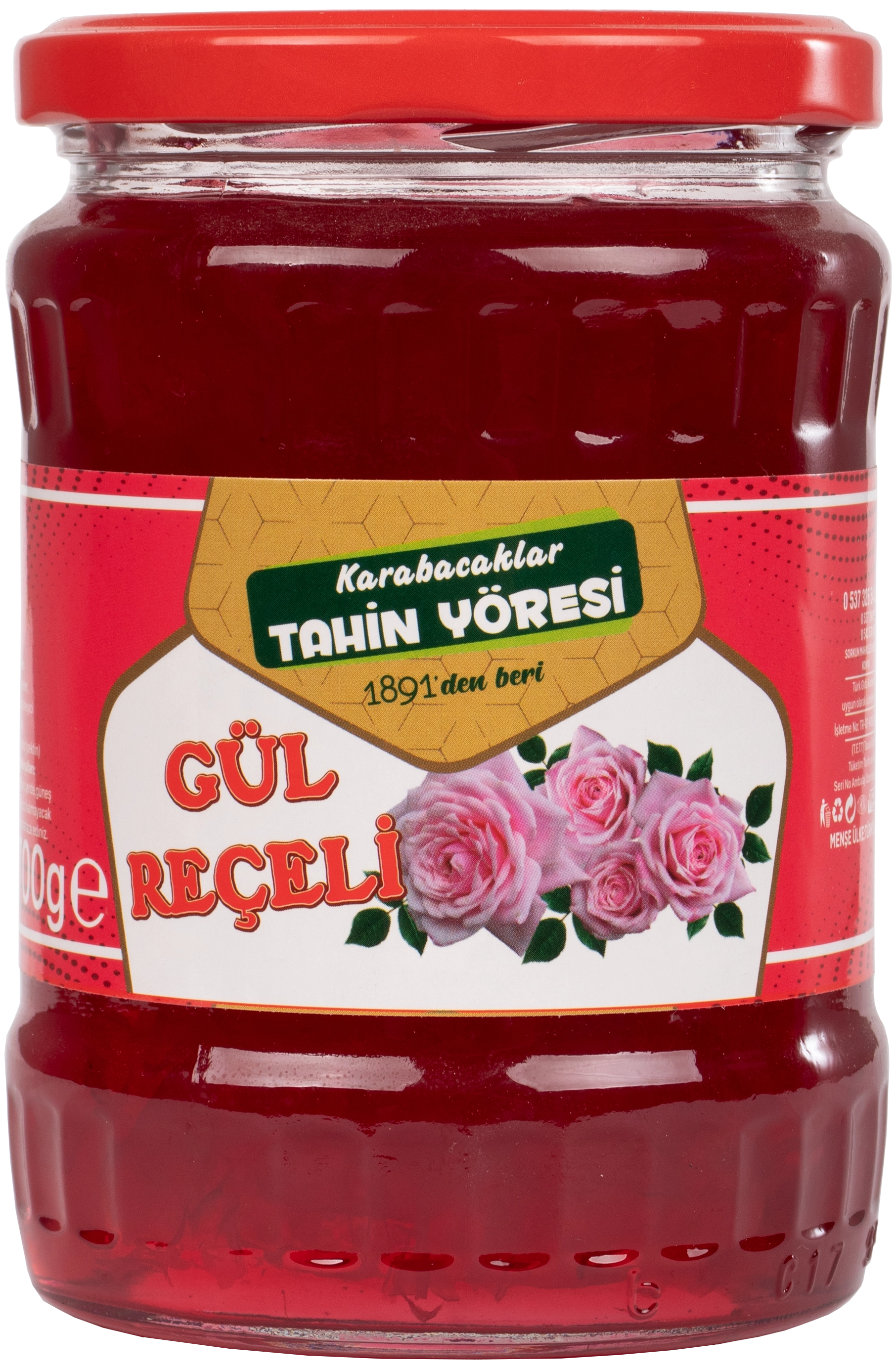 Tahin Yöresi Gül Reçeli Net 800 Gr
