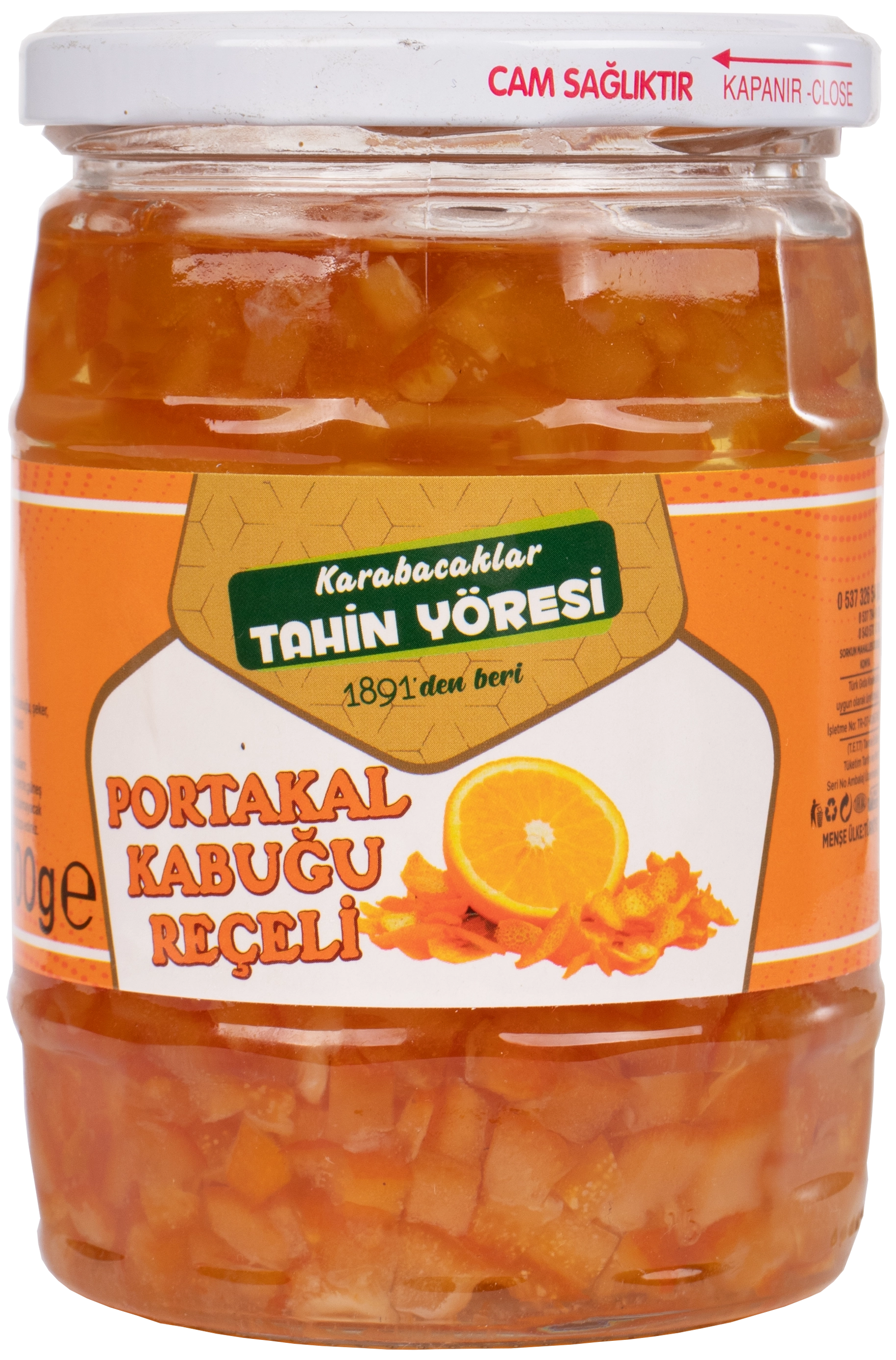 Tahin Yöresi Portakal Kabuğu Reçeli Net 800 Gr