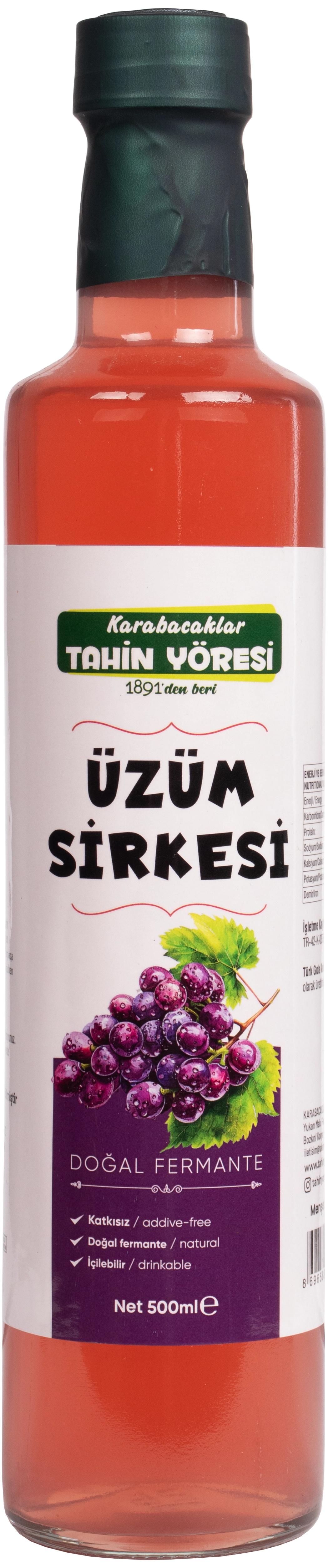 Tahin Yöresi Üzüm Sirkesi Net 500 Ml